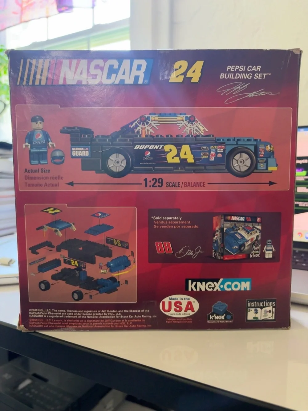 K'NEX NASCAR No.24 Pepsi Race Car Building Set - Blue